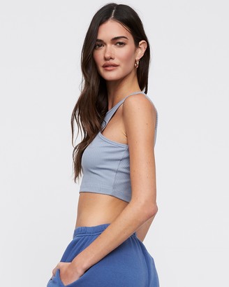 Lioness Women's Blue Cropped tops - Out Of Reach Crop Top