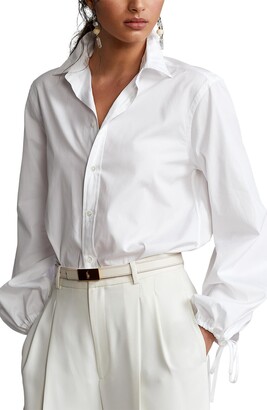 White Button Shirt Womens Ralph Lauren | Shop the world's largest 