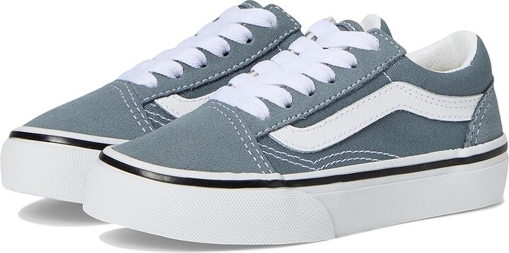 Vans Kids Old Skool (Little Kid) Kids Shoes Color Theory Stormy Weather : 11.5 Little Kid M, Suede/Canvas