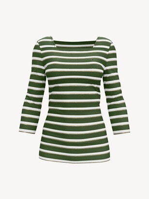 Tommy Hilfiger Essential Square-Neck Stripe T-Shirt - ShopStyle