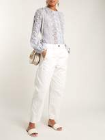 Thumbnail for your product : Zimmermann Iris Scallop Lace Top - Womens - Light Blue