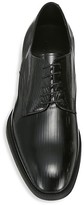Thumbnail for your product : Giorgio Armani Textured Chevron Leather Derby Shoes