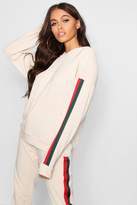 Thumbnail for your product : boohoo Retrol Stripe Oversized Hoodie