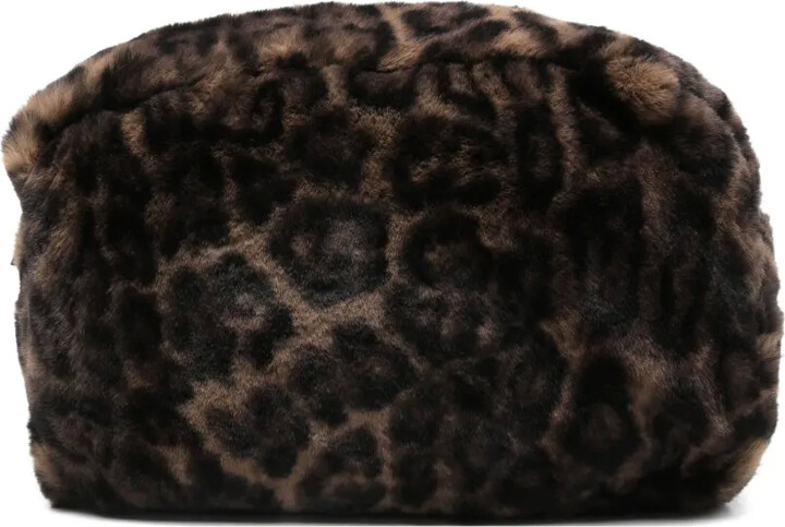 Apparis Leopard-Print Zip Clutch Bag