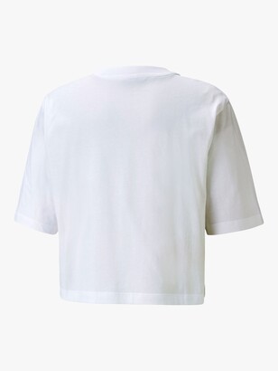 Puma Girls' Classic Crop T-Shirt, White