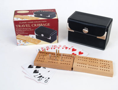 John N. Hansen Co. Travel Cribbage Game With Playing Cards