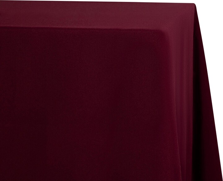 90" X 156" Rectangular Burgundy Tablecloth Polyester | Wedding
