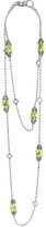 Thumbnail for your product : Lagos 18K Gold and Sterling Silver Caviar Color Station Necklace with Green Quartz, 34