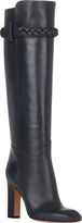 Thumbnail for your product : Valentino Braided-Strap Knee Boots-Grey