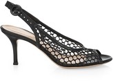 Thumbnail for your product : Gianvito Rossi Mesh Leather Slingback Pumps