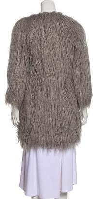 Smythe Faux Fur Knee-Length Coat