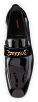 Thumbnail for your product : Tom Ford Patent Leather Chain-Link Loafer, Black