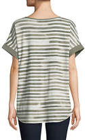 Thumbnail for your product : Jones New York Striped Short-Sleeve Tee