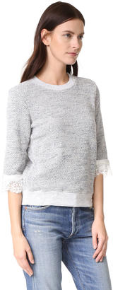 Clu Textured Sweater with Lace