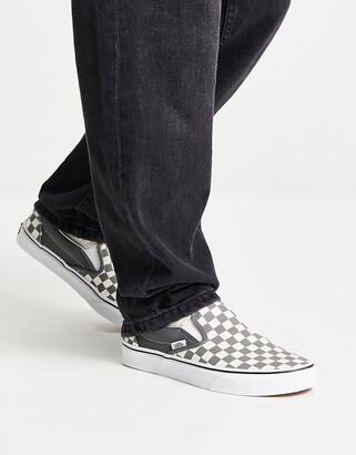 gray vans checkered