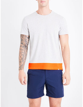 Orlebar Brown Stripe-hem cotton-jersey T-shirt