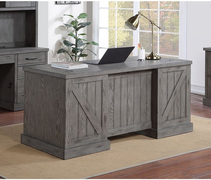Martin Furniture Avondale Double Pedestal Desk, Office Writing Table