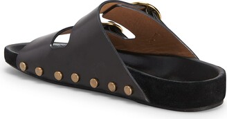 Isabel Marant Lennyo Studded Leather Slide Sandals