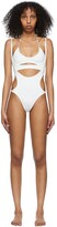 Thumbnail for your product : Hyein Seo White Polyester One-Piece Swimsuit