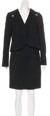 Chanel Patterned Wool Skirt Suit