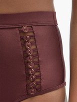Thumbnail for your product : Zimmermann Button-detail Bikini Briefs - Burgundy