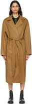 Thumbnail for your product : Loewe Tan Wool & Cashmere Double Layer Belted Coat