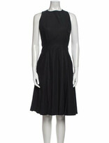 Thumbnail for your product : Bottega Veneta Bateau Neckline Midi Length Dress Black