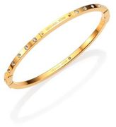 Thumbnail for your product : Michael Kors Signature Plaque Slender Bangle Bracelet/Goldtone