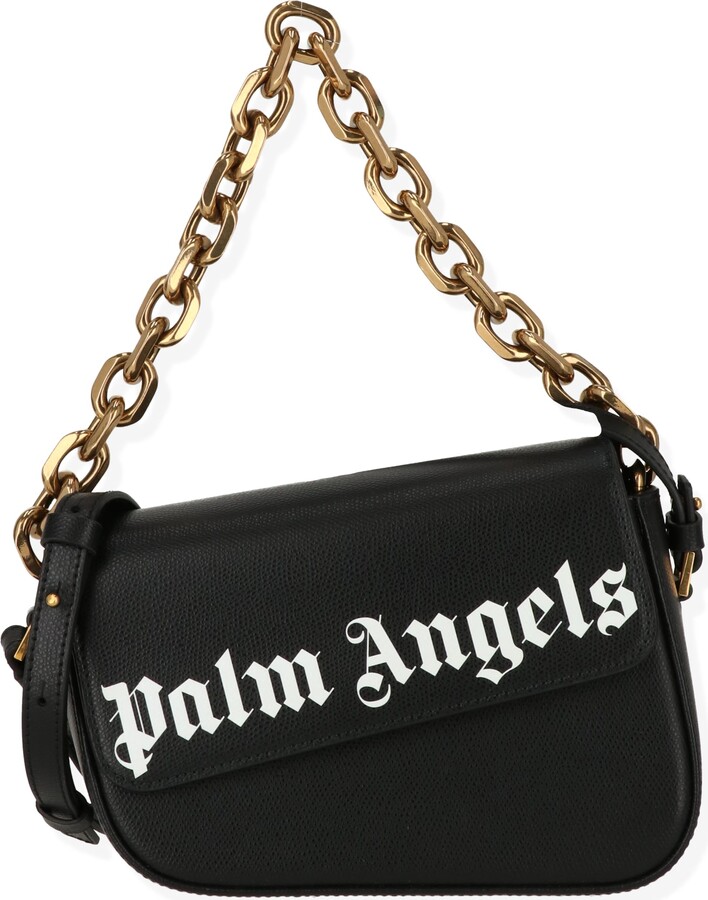 Palm Angels Womens Black/White Handbag