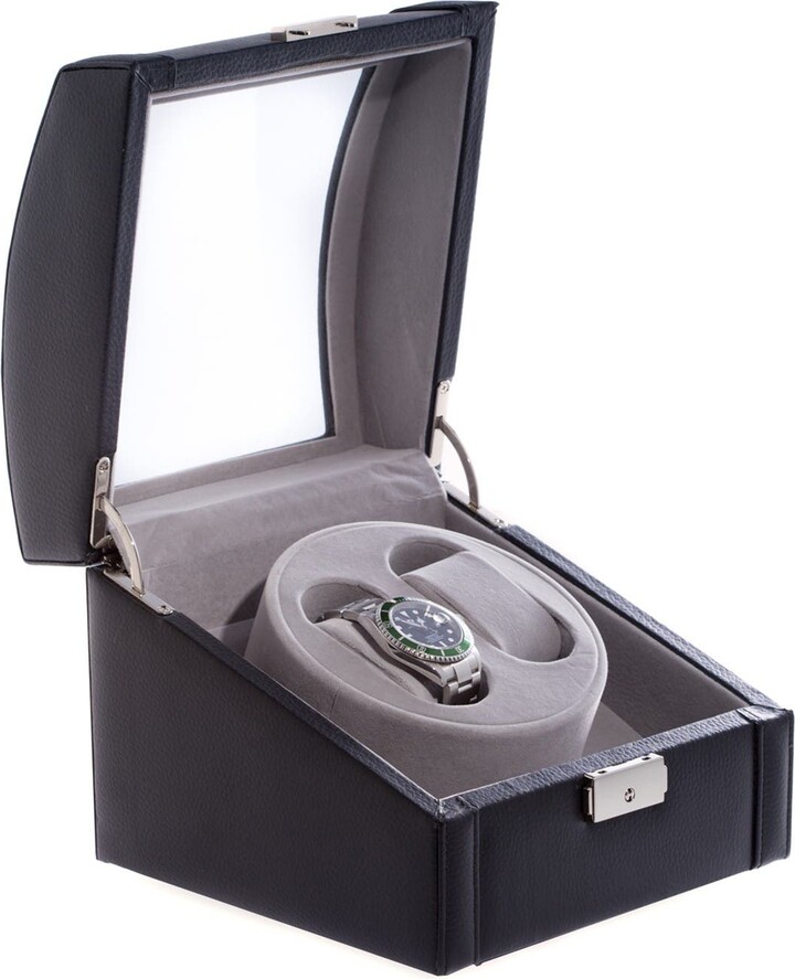 Bey-Berk Black Leather Watch Winder
