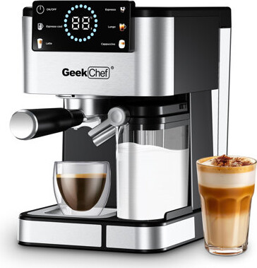 Living Source International 20 Bar Espresso Machine With Automatic Milk Frother, Touchscreen Control, And Ese Pod Functionality For Home Barista | Gift Idea