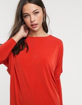 Thumbnail for your product : Glamorous long sleeve mini dress in rust