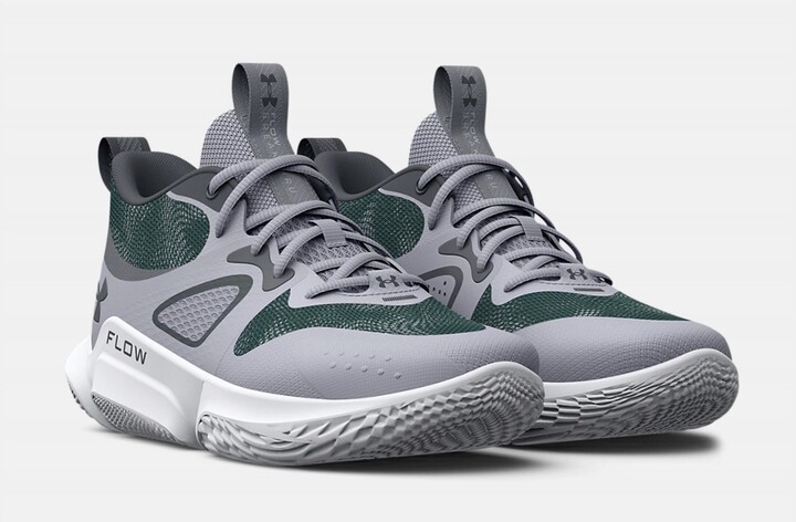 Under Armour Flow Breakthru Basketball Shoes In Mod Gray/white