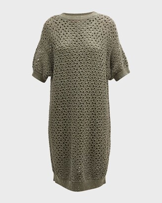 Brunello Cucinelli Silk Belted Shirt Dress - ShopStyle