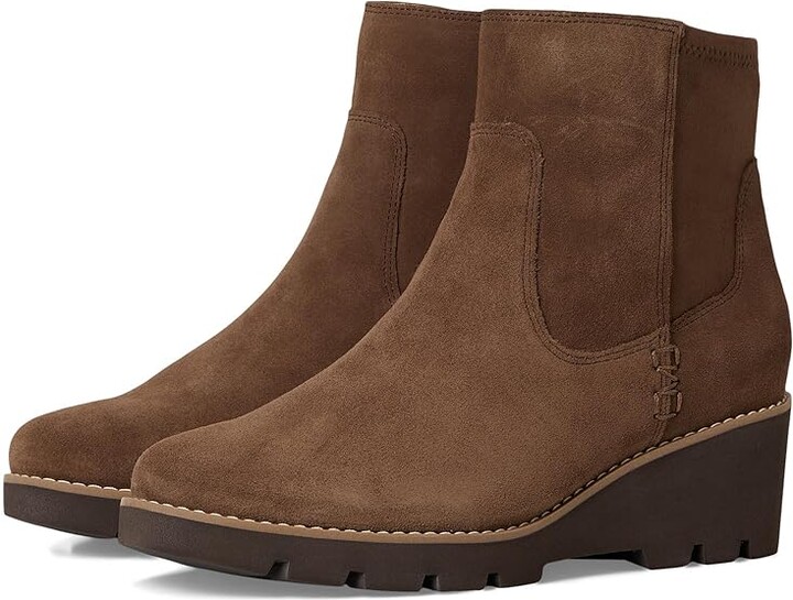 Vionic Ariana Zip Short Boots Women's Boots Coffee Suede : 9 M Leather