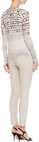 Thumbnail for your product : Piazza Sempione Daisy & Polka-Dot Cardigan, Cream/Brown