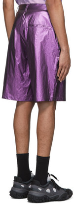 Robert Geller Purple The Shiny Shorts