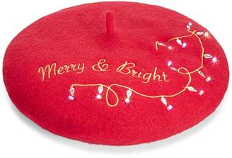 Collection XIIX Merry and Bright Light-Up Beret
