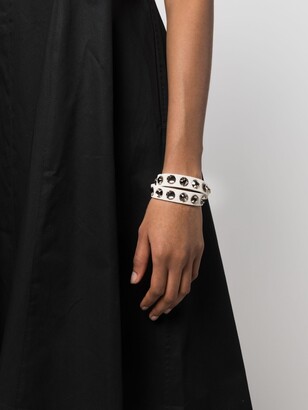 Pedro Garcia Crystal-Embellished Suede Bracelet
