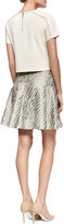 Thumbnail for your product : Nanette Lepore Cape Town Tee W/ Stitch Detail & Wild Flared Zebra-Print Skirt