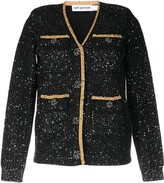 Self-Portrait sequinned knitted cardigan – Black