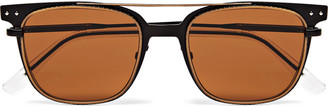 Bottega Veneta Square-Frame Metal Sunglasses