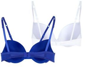 New Look Teens 2 Pack Blue and White Under Wired Bras