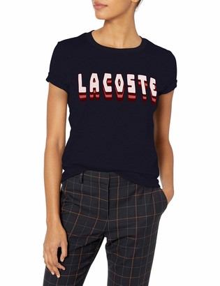 Lacoste Womens Short Sleeve Interlock Cotton Logo T-Shirt