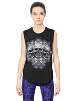 Thumbnail for your product : Alexander McQueen Skeletons Print Cotton Jersey Tank Top