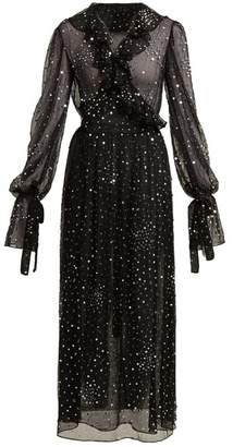 Ashish Sequin-embellished sheer-chiffon wrap dress