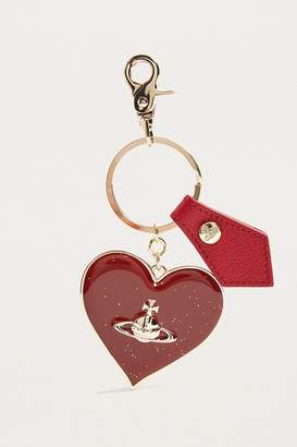 Vivienne Westwood Mirror Heart Red Key Ring