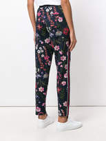 Thumbnail for your product : Cambio floral print trousers with stripe panels