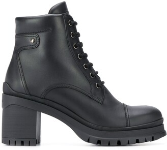 Prada Lace-Up Ankle Boots
