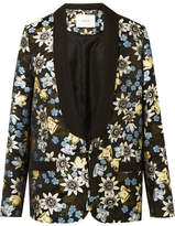 Erdem - Anisha Floral-jacquard Tuxedo Jacket - Black